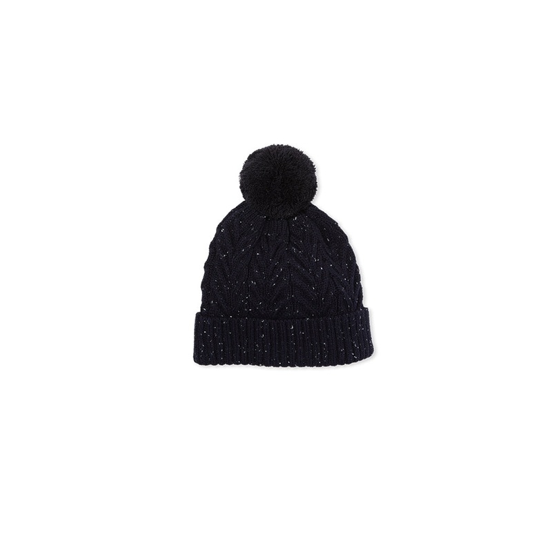 Navy Fleck  Beanie