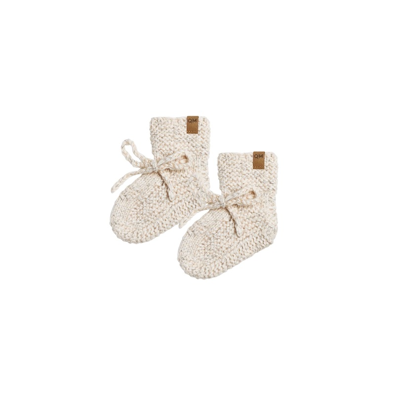 Knit Booties || Natural Speckled