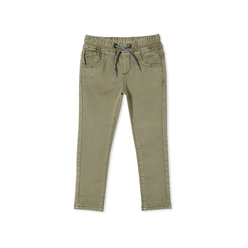 KNIT DENIM JEANS GREEN