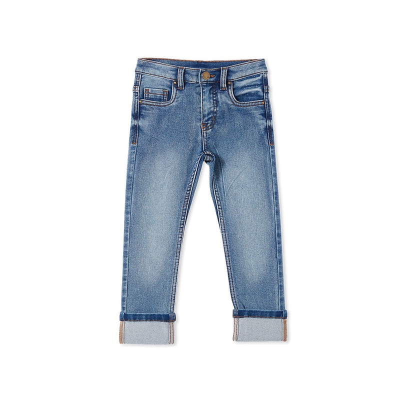 MID WASH DENIM JEANS MID WASH DENIM