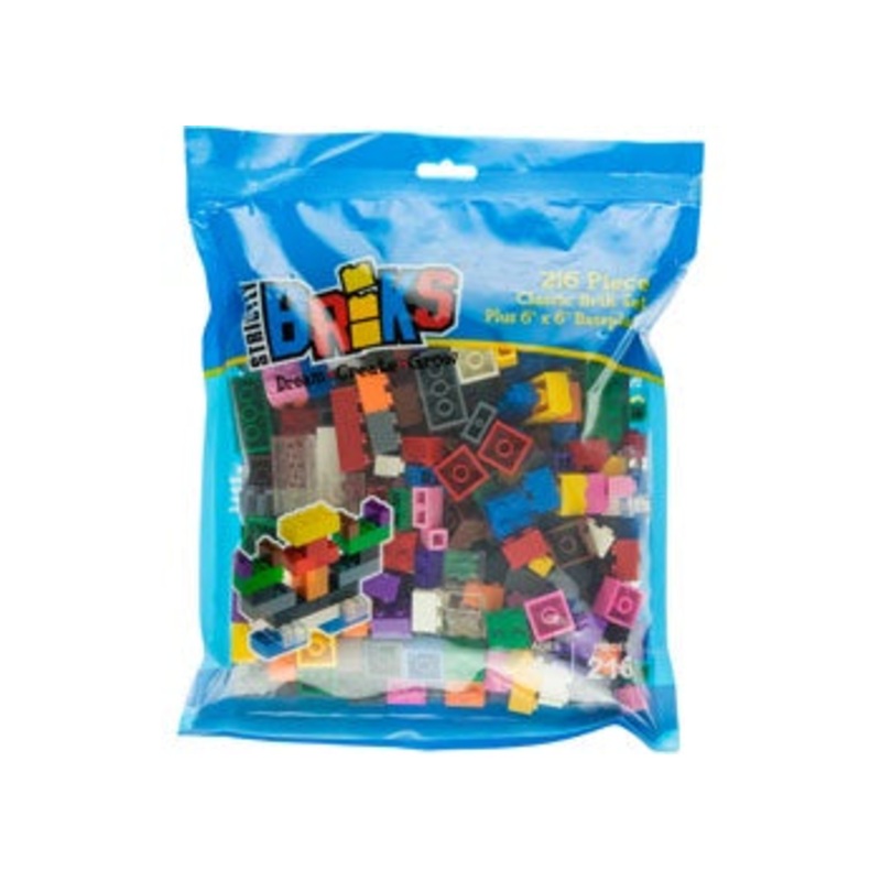Strictly Briks-12 Colours with 6 x 6 Baseplate-216pcs