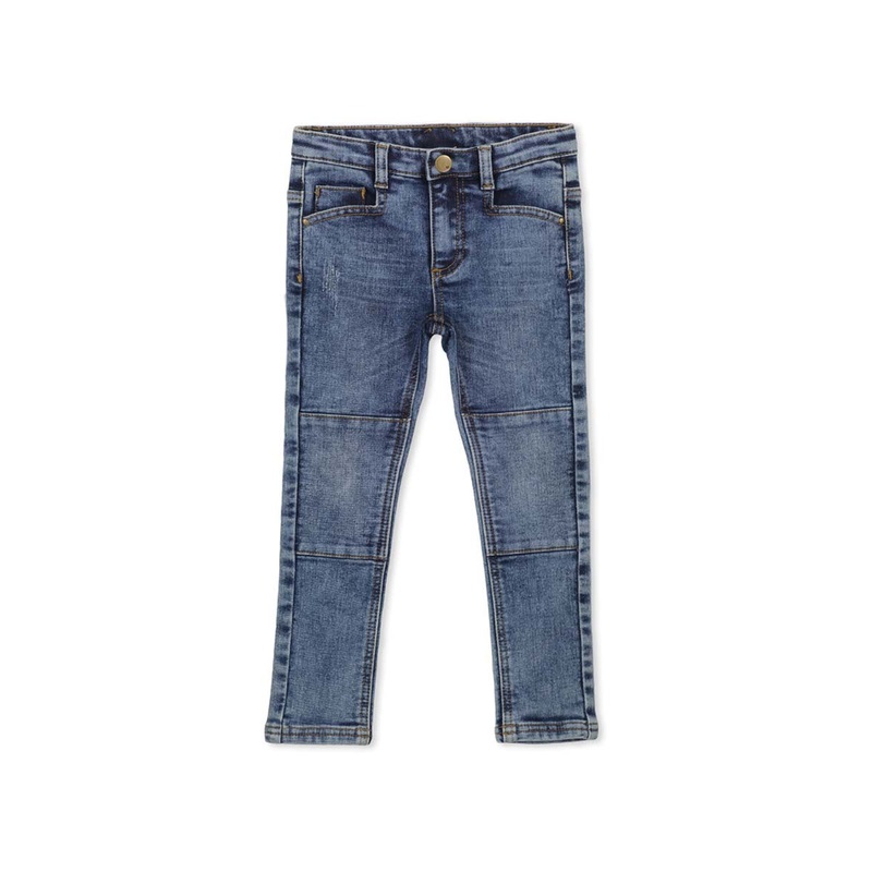 MID WASH DENIM JEANS MID WASH