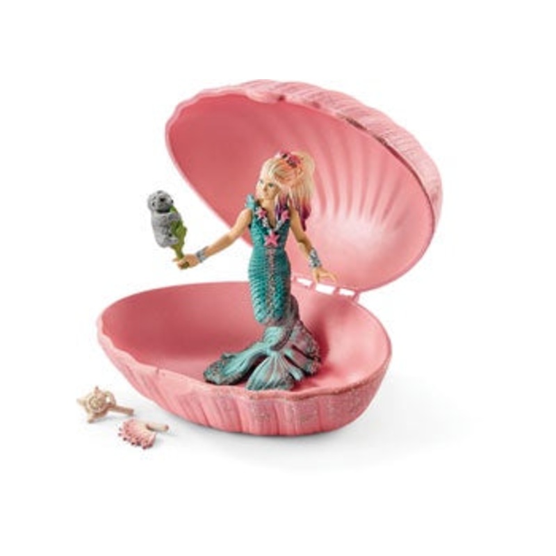 Schleich   – 70564 Mermaid with Baby Seal in Shell