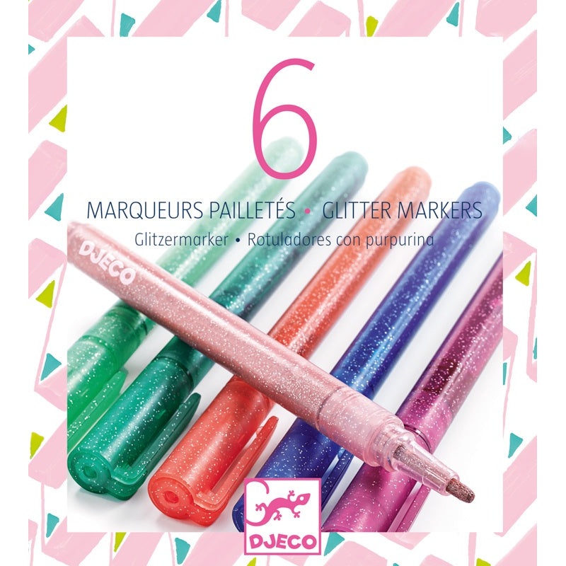 6 Sweet Glitter Markers