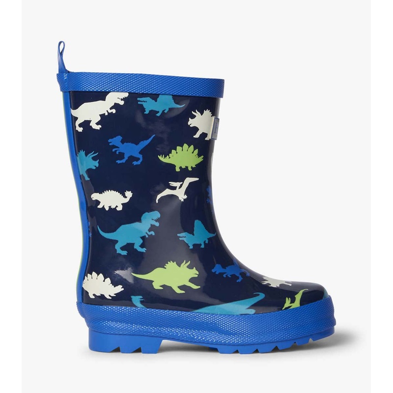 Dino Herd Shiny Rain Boots