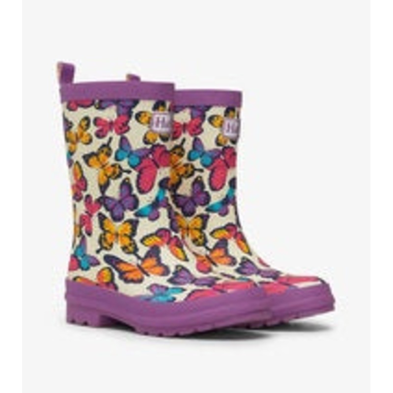 Kaleidoscope Butterflies Matte Rain Boots