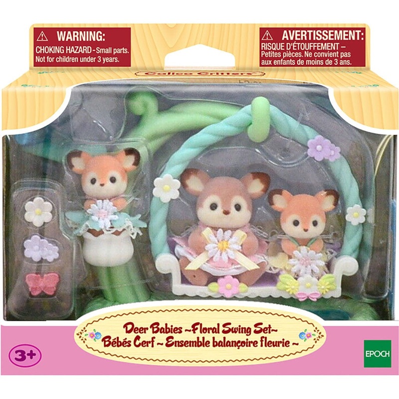 Deer Babies – Floral Swing Set