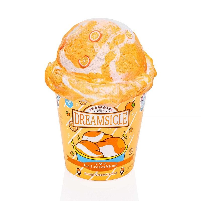 Kawaii Dreamsicle Scented Ice Cream Pint Slime