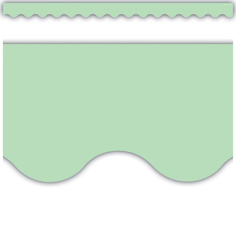 Mint Green Scalloped Border Trim