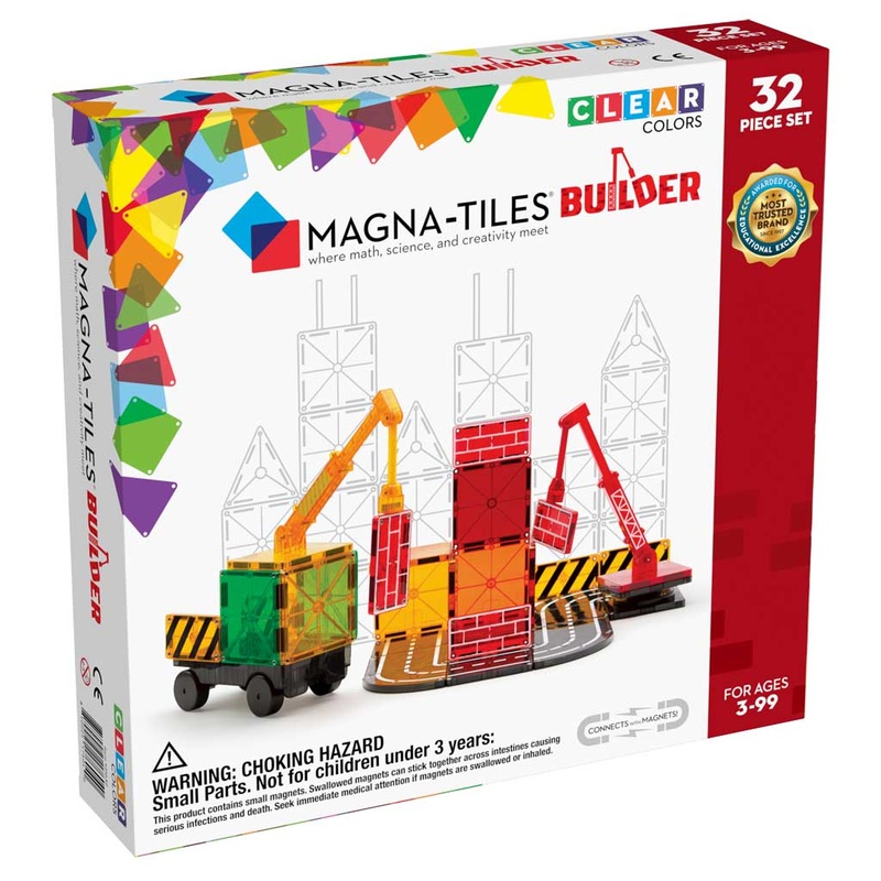 Magna Tiles Builder 32 Piece Set – Magnetic Building Toys