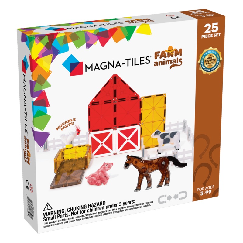 Magna Tiles Farm Animals 25 Piece Set – Magnetic Building Toys
