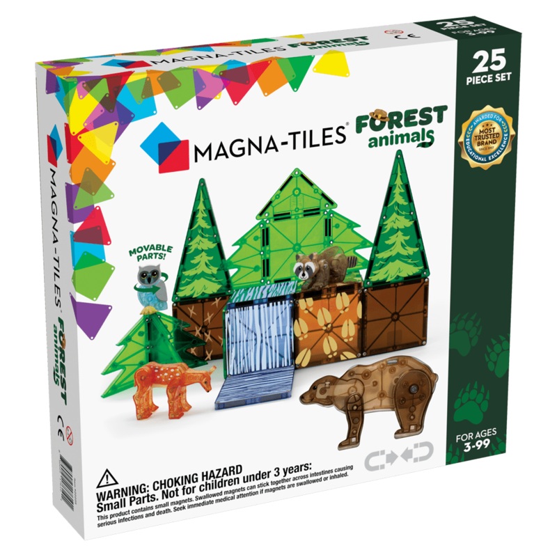 Magna Tiles Forest Animals 25 Piece Set – Magnetic Building Toys