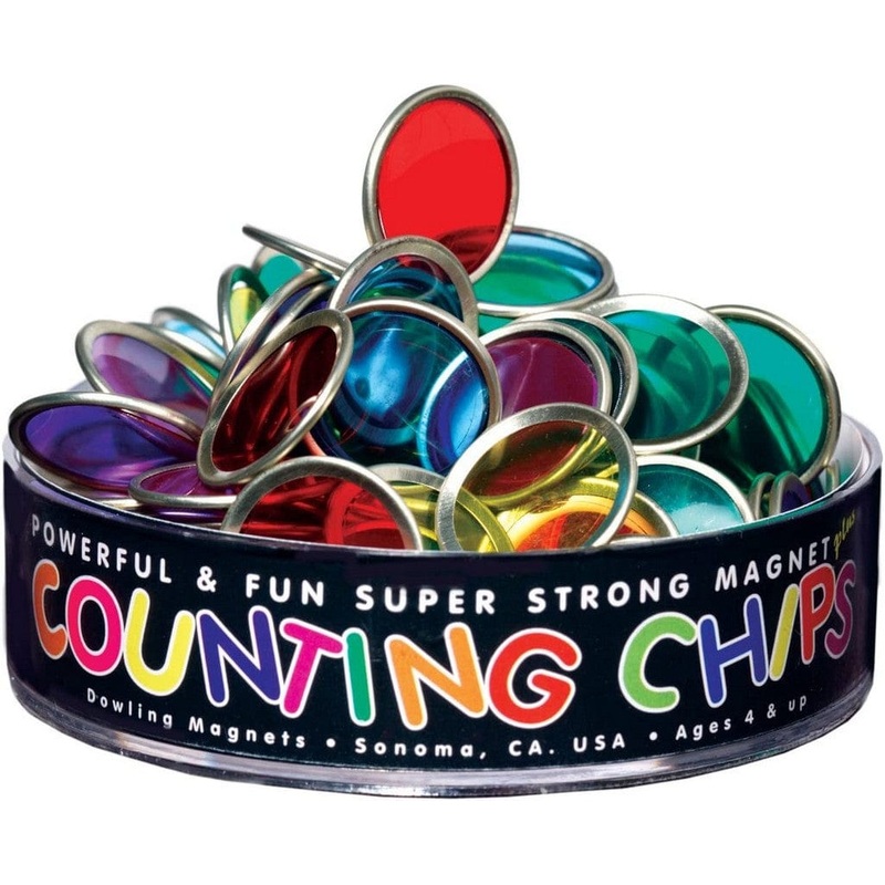 Metal Rimmed Magnetic Counting Chips