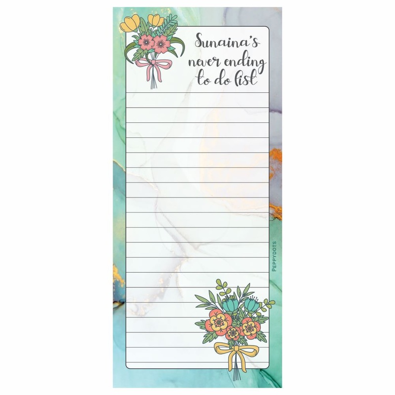 List Pads – Floral (PREPAID ONLY)