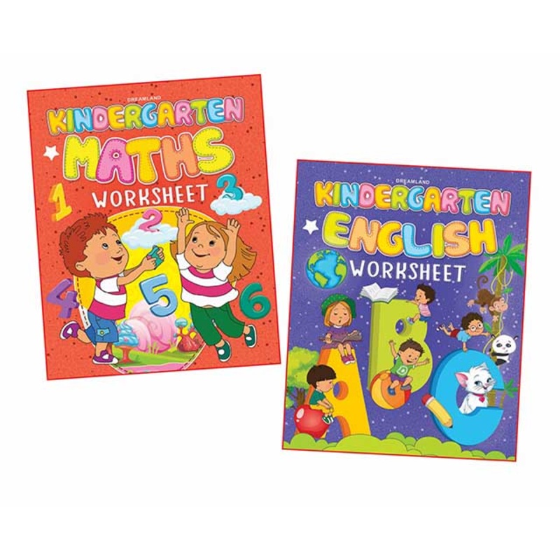 Kindergarten Worksheets  2 Books Pack