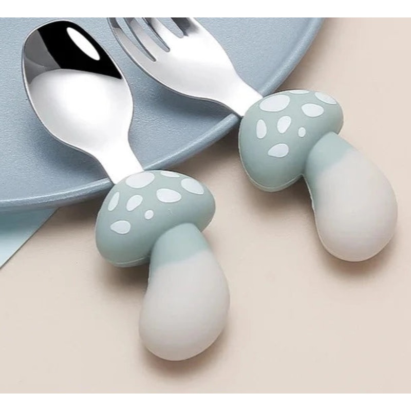 Mushroom Design Stainless Steel Spoon and Fork Set