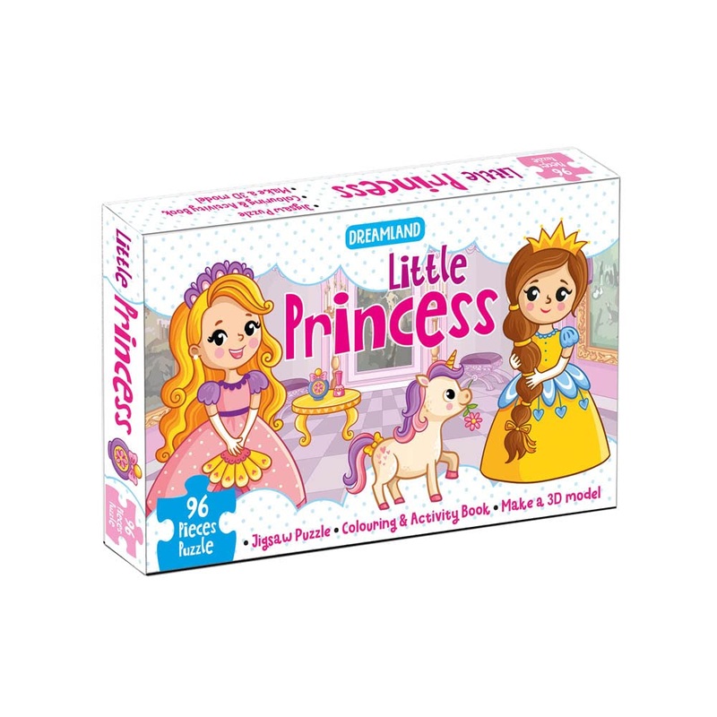 Magical Unicorn Jigsaw Puzzle for Kids  96 Pcs | With Colouring & Activity Book and 3D Model