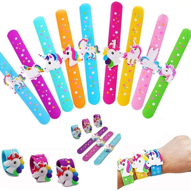 Magical Unicorn Slap Bands for Kids – Fun and Colorful Bracelets for Parties (Random) 1pc
