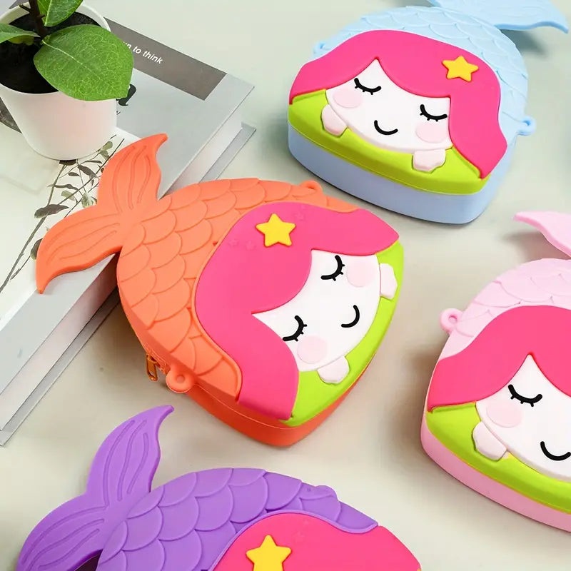 Mermaid Design Sling Bag with Comb and Mirror