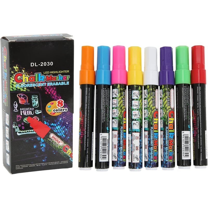 Liquid Chalk Markers with 8 Different Colors