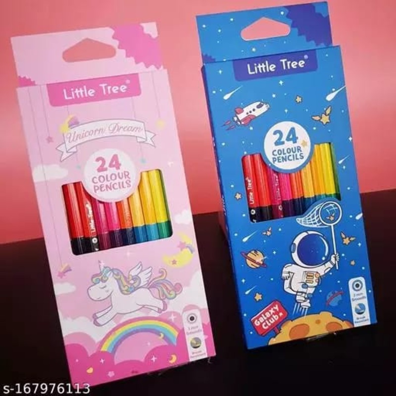 Magical Unicorn Double-Sided Pencil Colors Set (12 Pencils with 24 colors)
