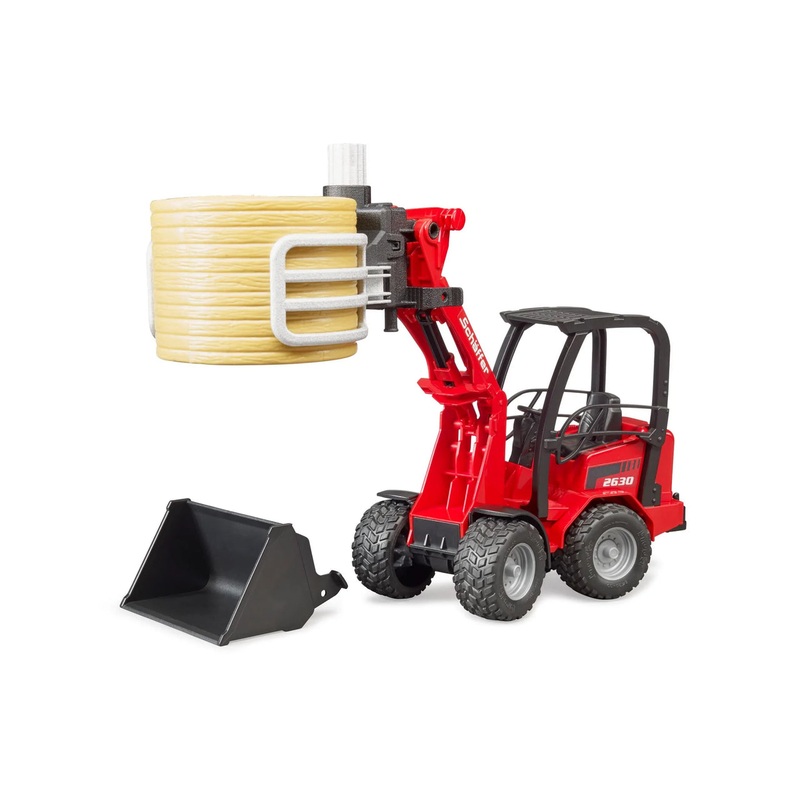 Schaeffer Compact Loader w Bale Gripper & Bale