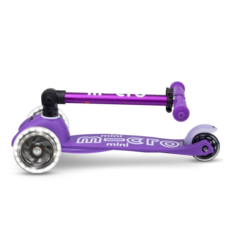 Micro Mini Foldable LED Scooter – Purple