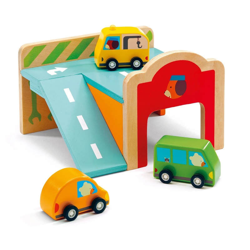 Minigarage Wooden Automobile Set