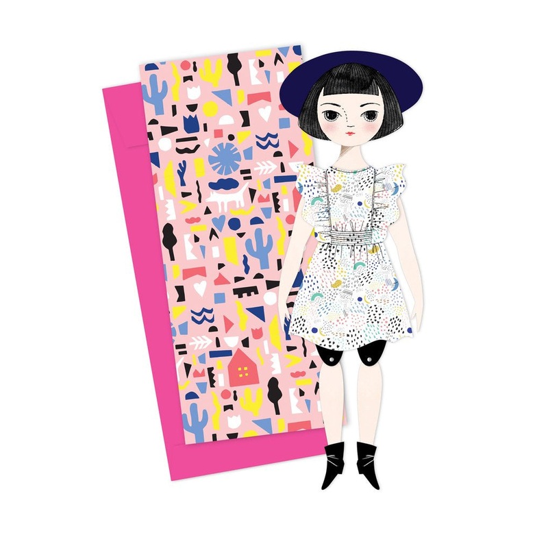 Mailable Paper Doll Card Olive