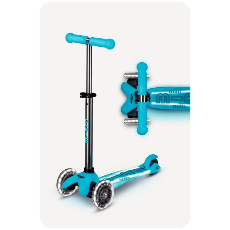 Micro Mini Glow Plus LED Scooter Glacier Aqua