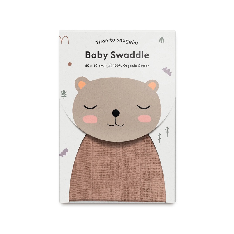 Mini Muslin Swaddle, Berry