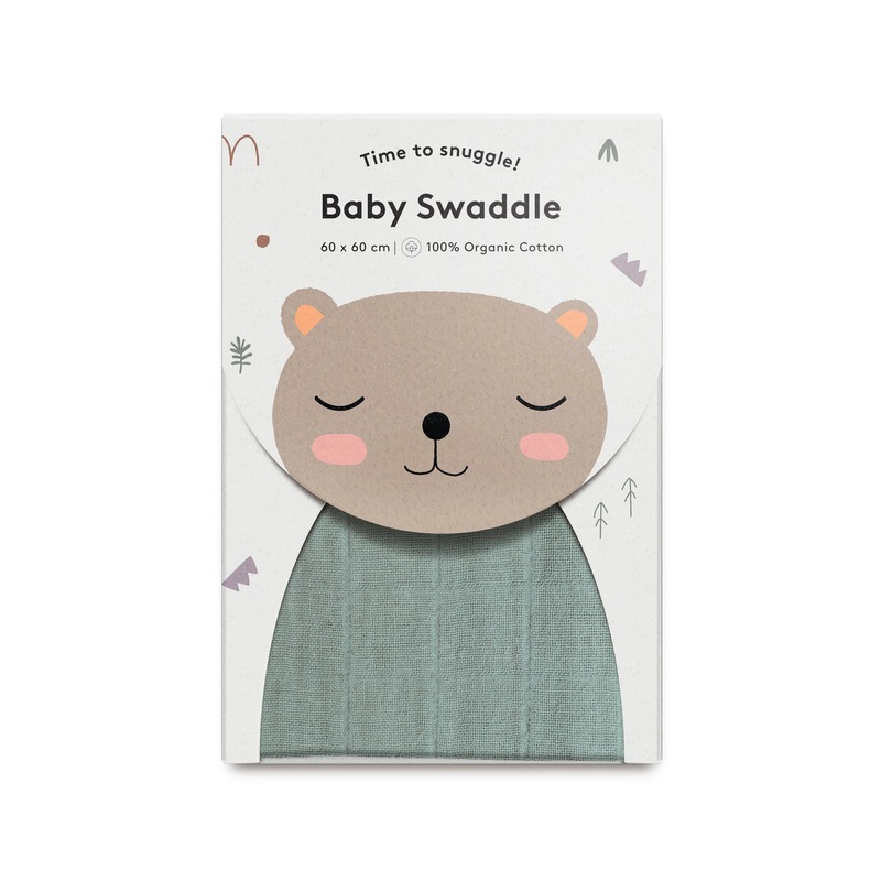 Mini Muslin Swaddle, Teal