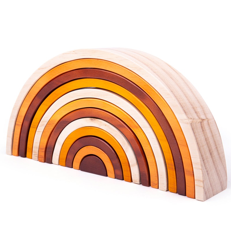Natural Wooden Stacking Rainbow – Large