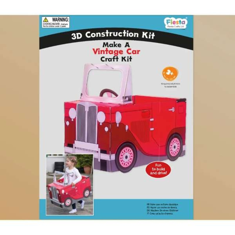 Make A Vintage Car Card Craft – Red