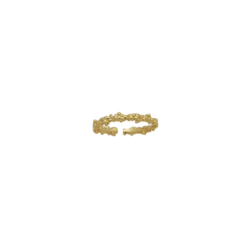 18K Gold Vermeil Adjustable Bubble Ring