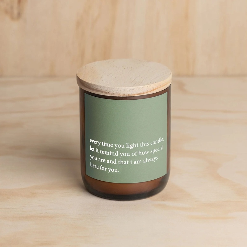 Heartfelt Quote Candle – Always Here For You