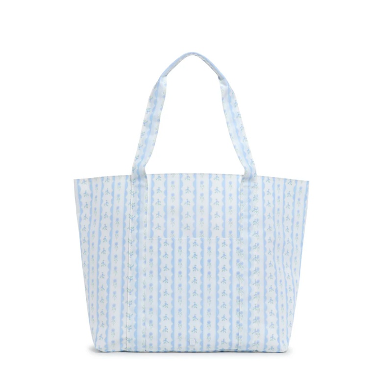 Jumbo Tote, Ribbon Floral Blue