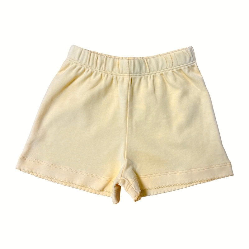 Girl Cotton Play Shorts, Yellow
