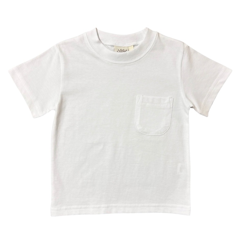 Boy’s Short Sleeve White T-Shirt with Pocket