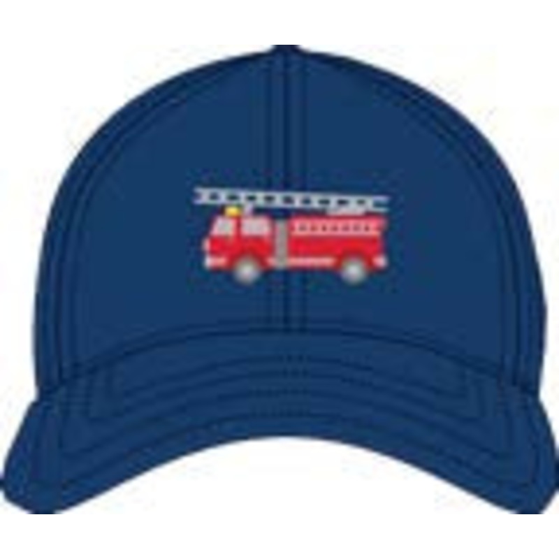 Kids Baseball Hat, Firetruck Navy