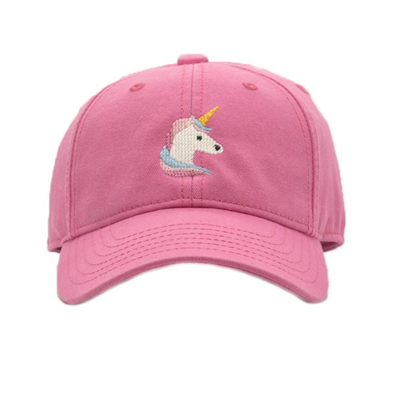 Kids Baseball Hat, Unicorn Bright Pink