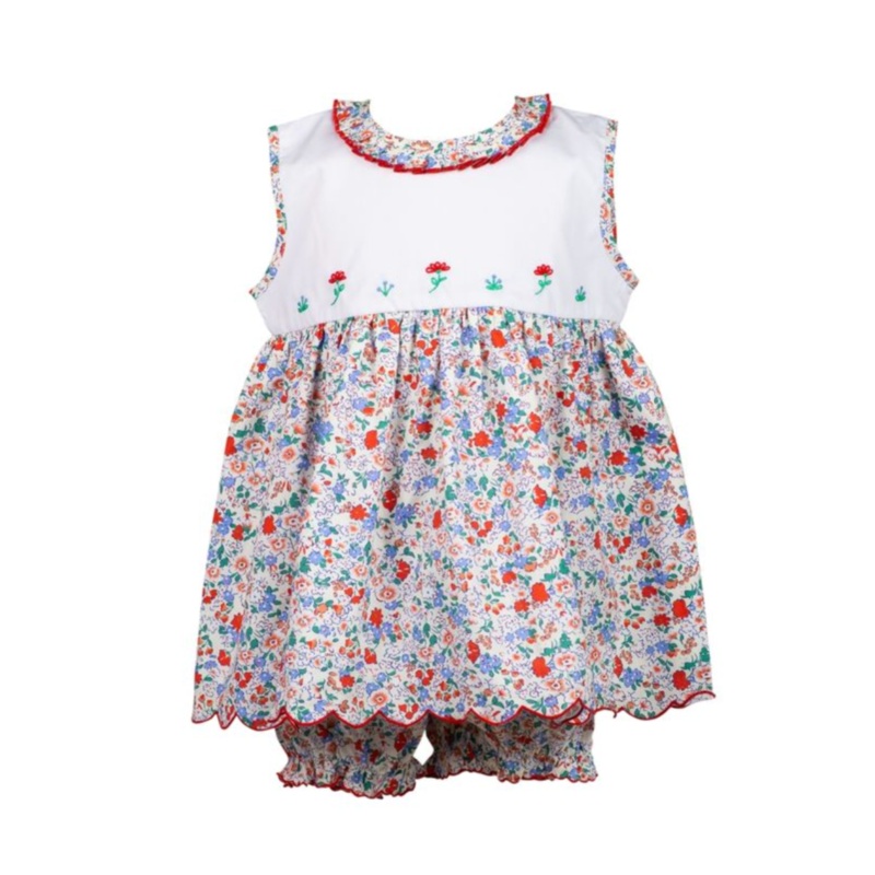 Rosie Red Floral Bloomer Set