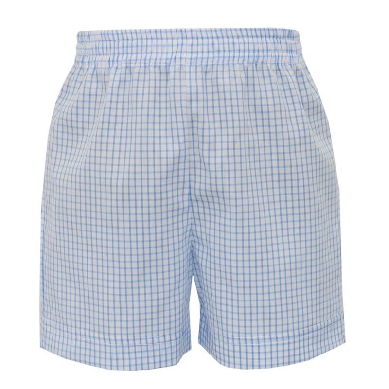 Boy’s Blue Check Shorts