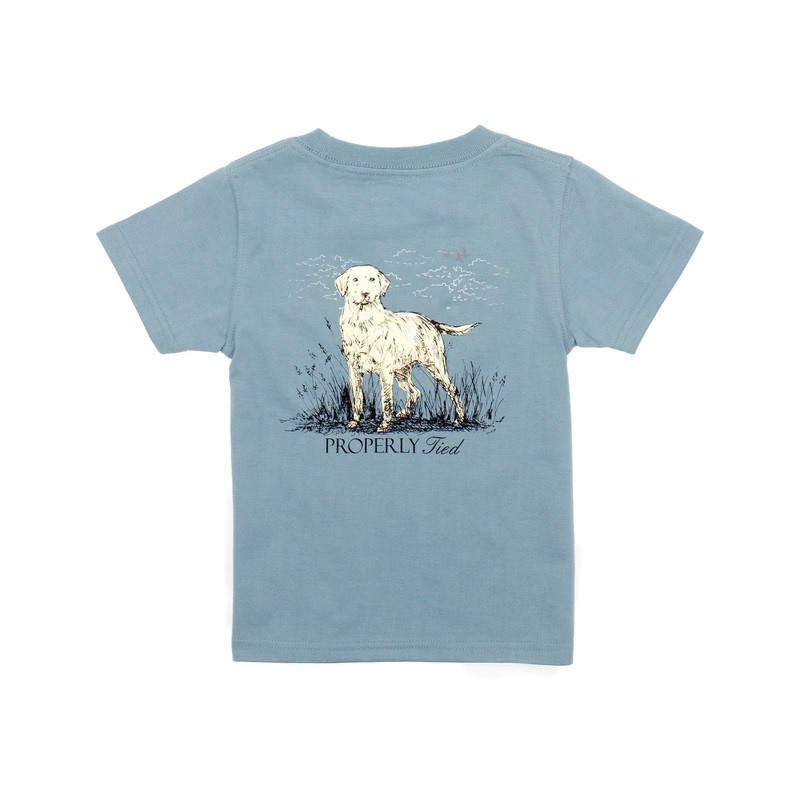 Boy’s Labrador Short Sleeve Steel Blue T-Shirt