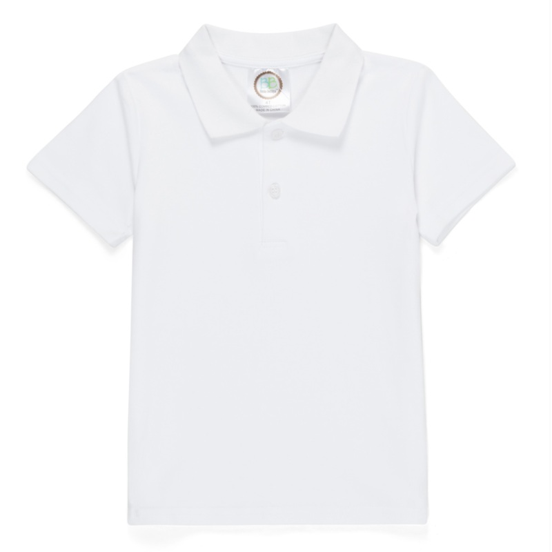 Boy’s Short Sleeve Polo Shirt, White