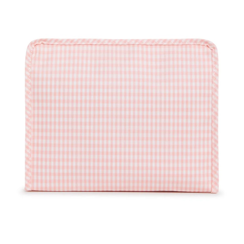 Large Roadie Zip Pouch, Gingham Taffy