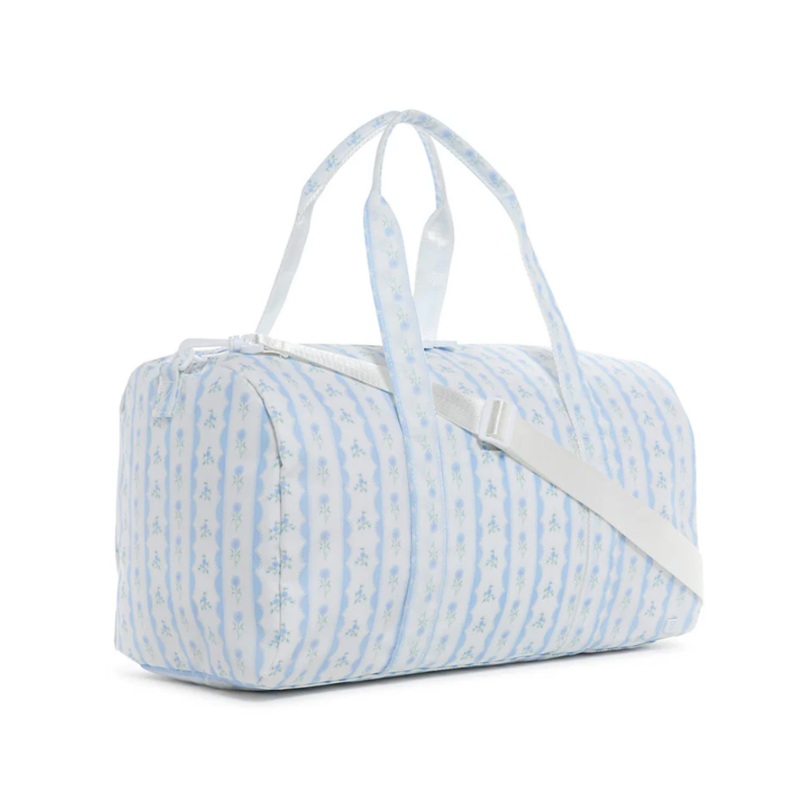 Weekender Duffel Bag, Ribbon Floral Blue