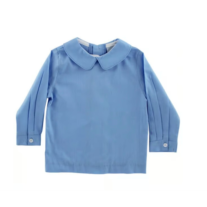 Cornflower Blue Boys Piped Shirt
