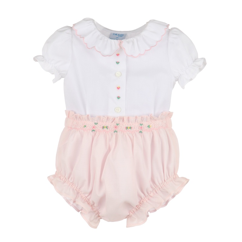 Classical Diamond Smock Bloomer Set