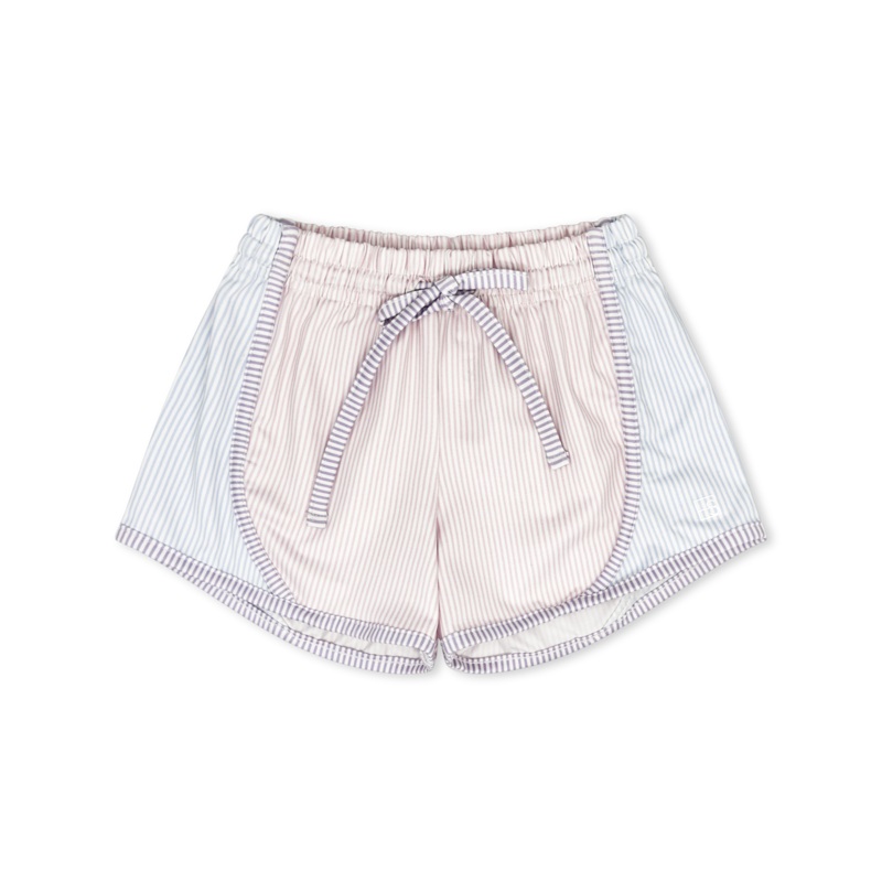 Elise Shorts – Cotton Candy Pink Ministripe, Cotton Candy Blue Ministripe, Purple Ministripe